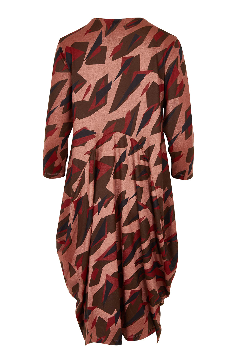 Product shot of the Bounce Dress in colour Pinkred (Pink), from the back