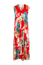 Preloved Hi Rise Print Dress - Red