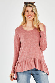 Preloved Ruffle Swing Top - Rose