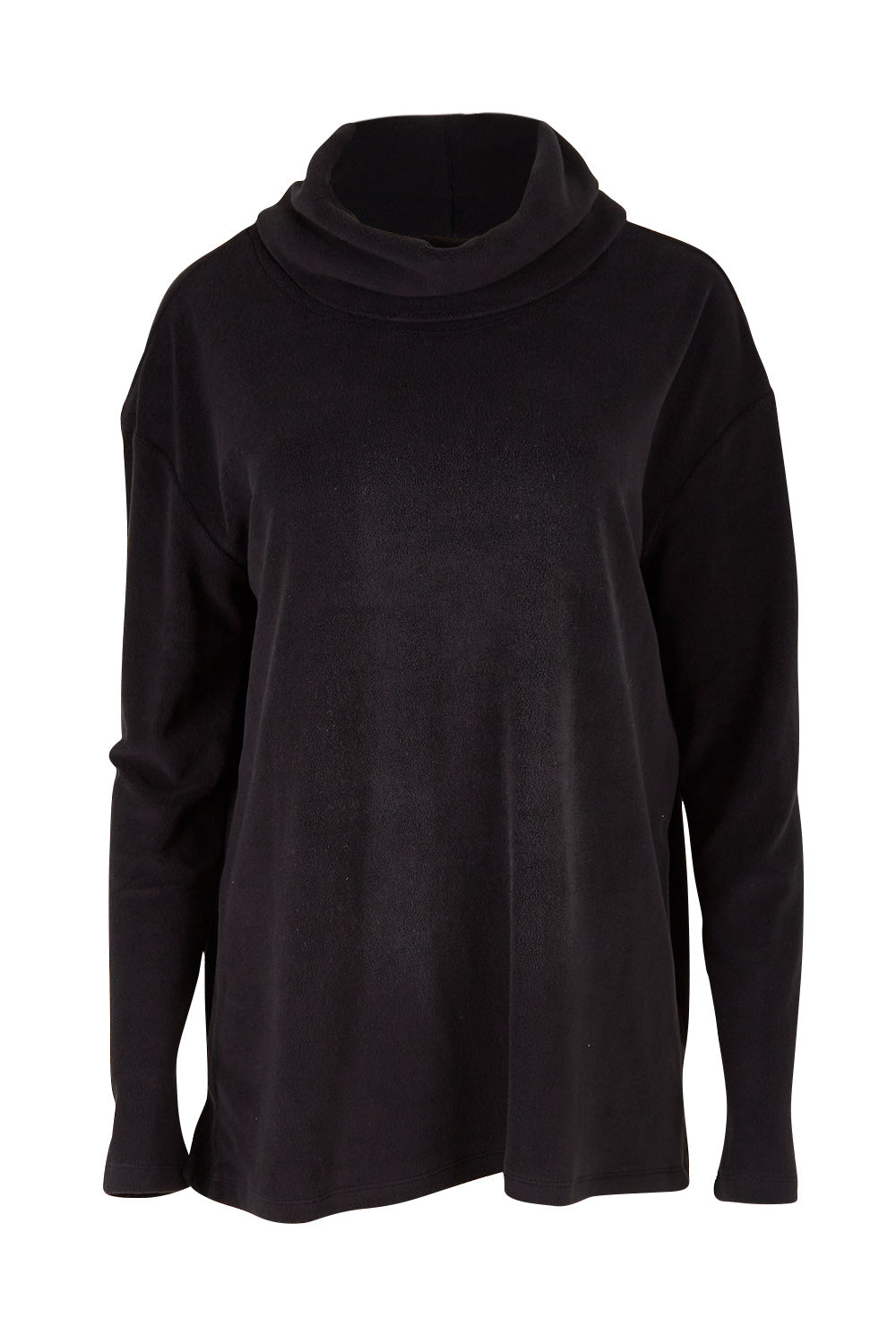 Product shot of the Micro Fleece Cowl in colour Black (Black), from the front
