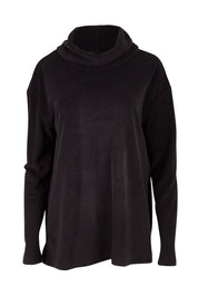 Product shot of the Micro Fleece Cowl in colour Black (Black), from the front