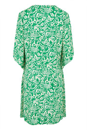Product shot of the Sun Dress in colour Greentea (Green), from the back