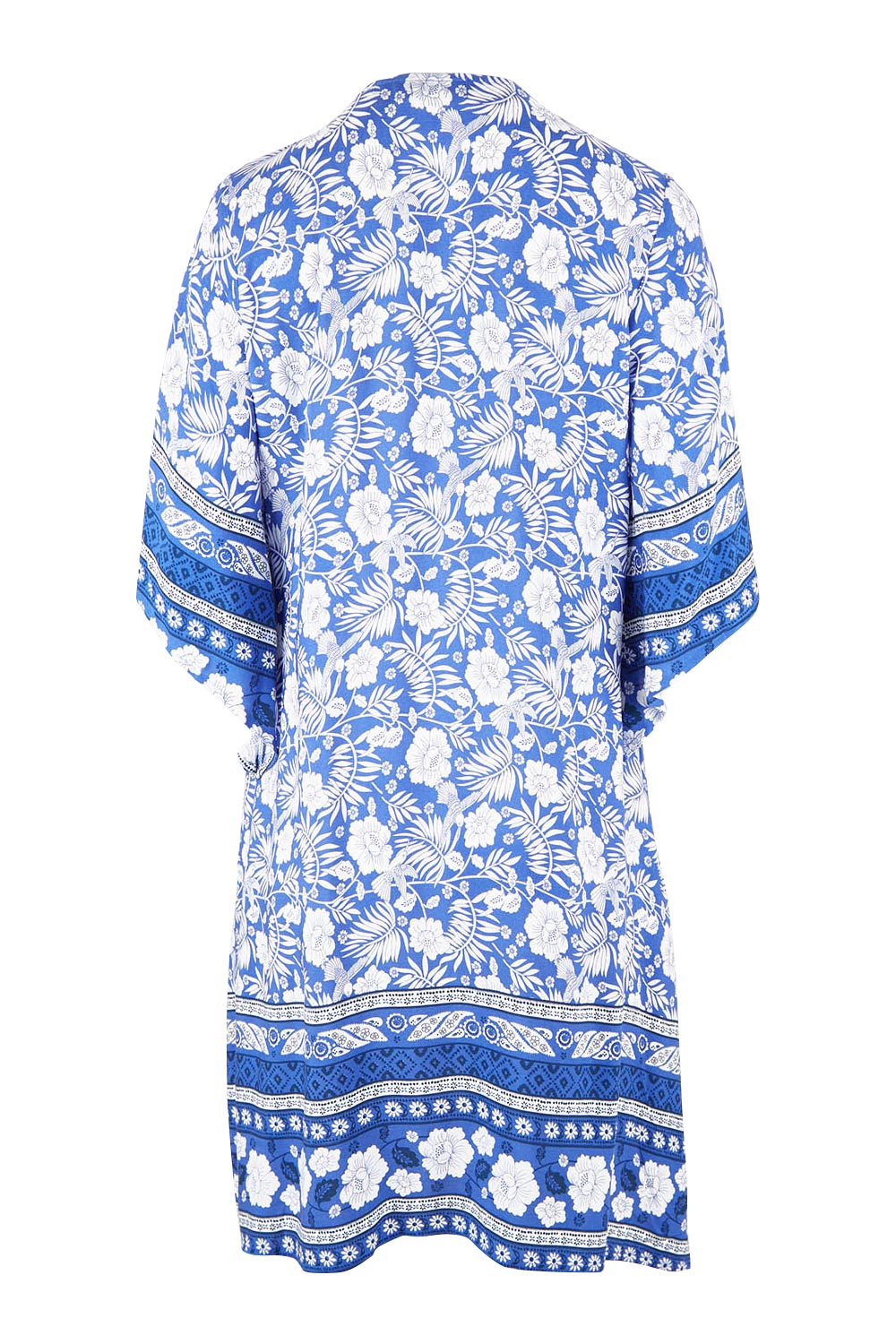 Product shot of the Sun Dress in colour Blue (Blue), from the back