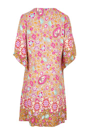 Product shot of the Sun Dress in colour Floral, from the back