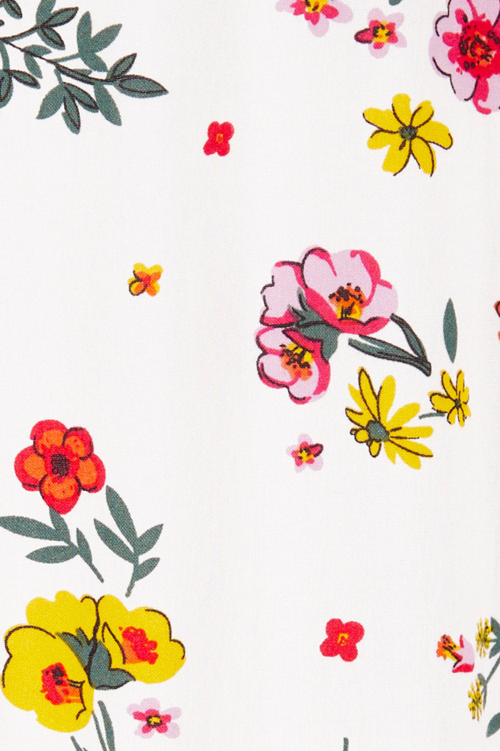 Product shot of the Paradise Print Tunic Dress in colour Print (White), detail
