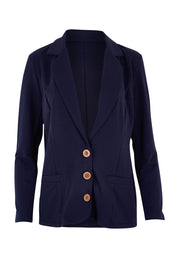 Product shot of the Polo Pleasure Jacket in colour Navy (Blue), from the front