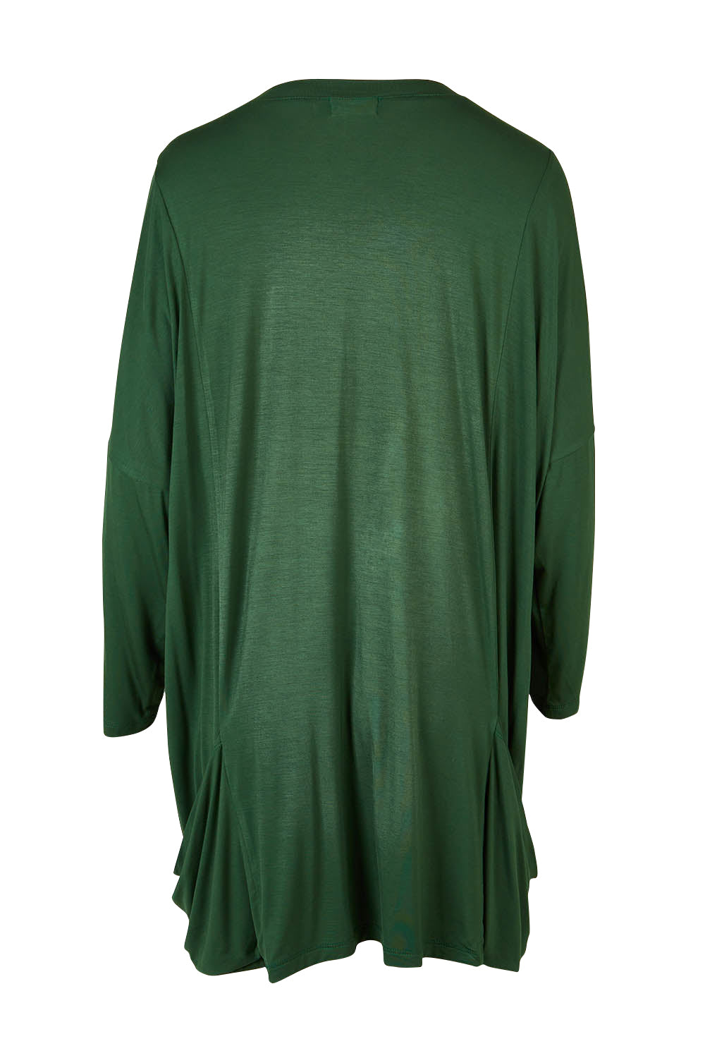 Product shot of the Modal Knit L/S Top in colour Green (Green), from the back