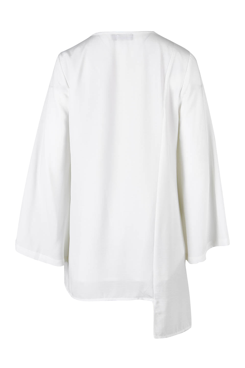 Product shot of the Overlay Top in colour White (White), from the back