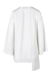 Product shot of the Overlay Top in colour White (White), from the back