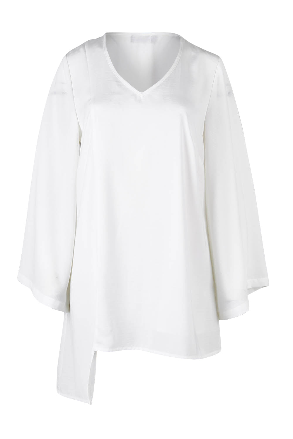 Product shot of the Overlay Top in colour White (White), from the front