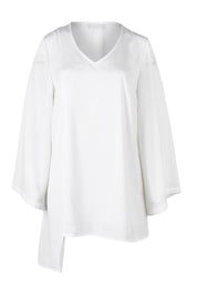 Product shot of the Overlay Top in colour White (White), from the front