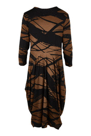 Product shot of the Bounce Dress in colour Mocha, from the back