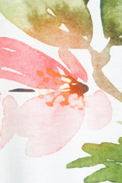 Product shot of the Floral Bouquet Tee in colour White (White), detail