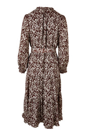 Product shot of the Felicia Dress in colour Mocha, from the back