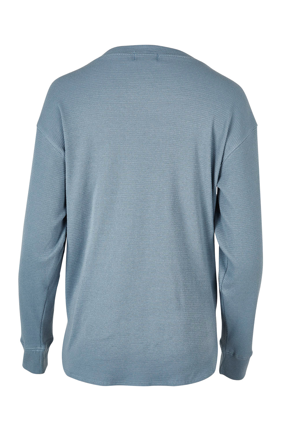 Product shot of the Waffle Weekend Crew in colour Ink (Blue), from the back