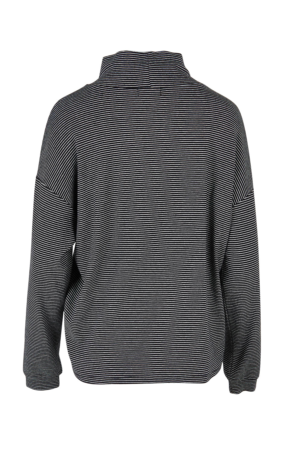 Product shot of the Oversized Loose Cowl Top in colour Black (Black), from the back