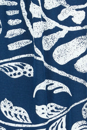 Product shot of the Poet Shirt in colour Navywhite (Blue), detail