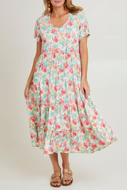 Preloved Tier Garden Dress - Mint