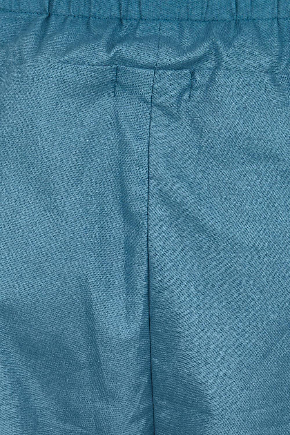 Product shot of the Cotton Linen Comfort Pant – Ink in colour Ink, showing detail