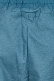 Product shot of the Cotton Linen Comfort Pant – Ink in colour Ink, showing detail