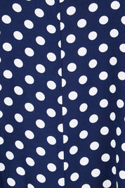Product shot of the Relaxed Print Top – Navywhite in colour Navywhite, showing detail