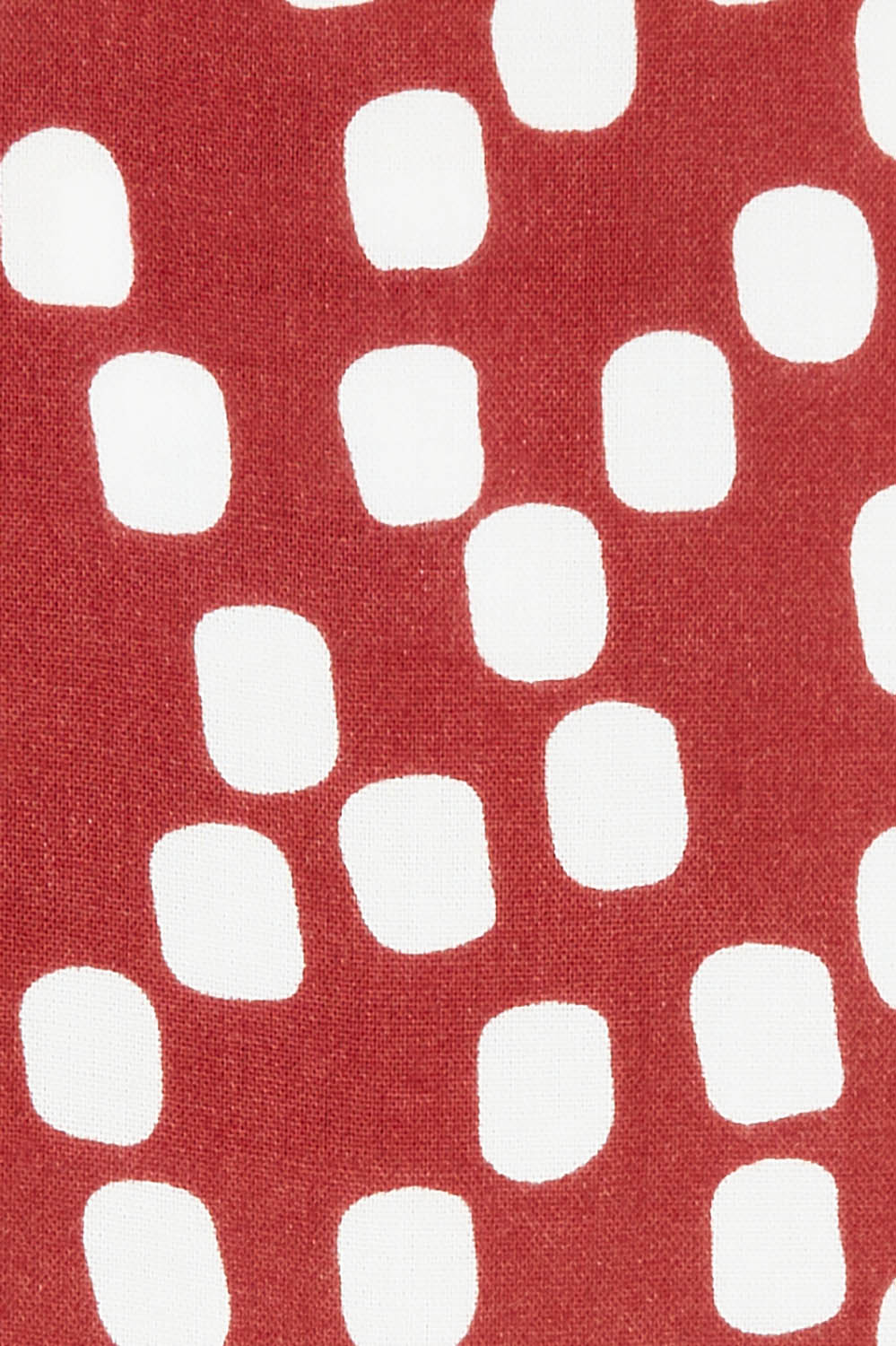 Product shot of the Teardrop Print Dress in colour Cinnamon, detail