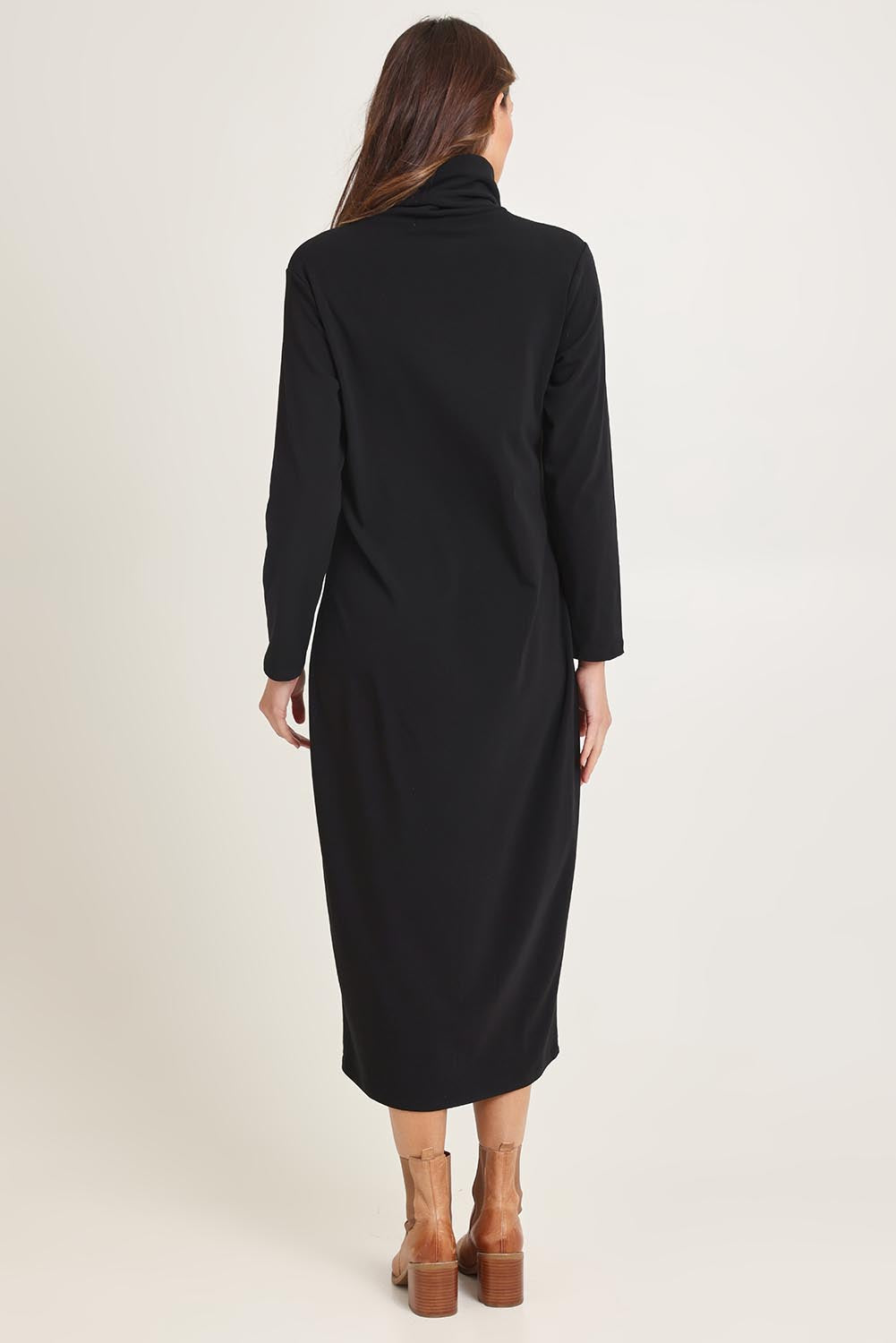 Weekend Cowl Maxi Dress – Black