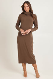 Weekend Cowl Maxi Dress – Mocha