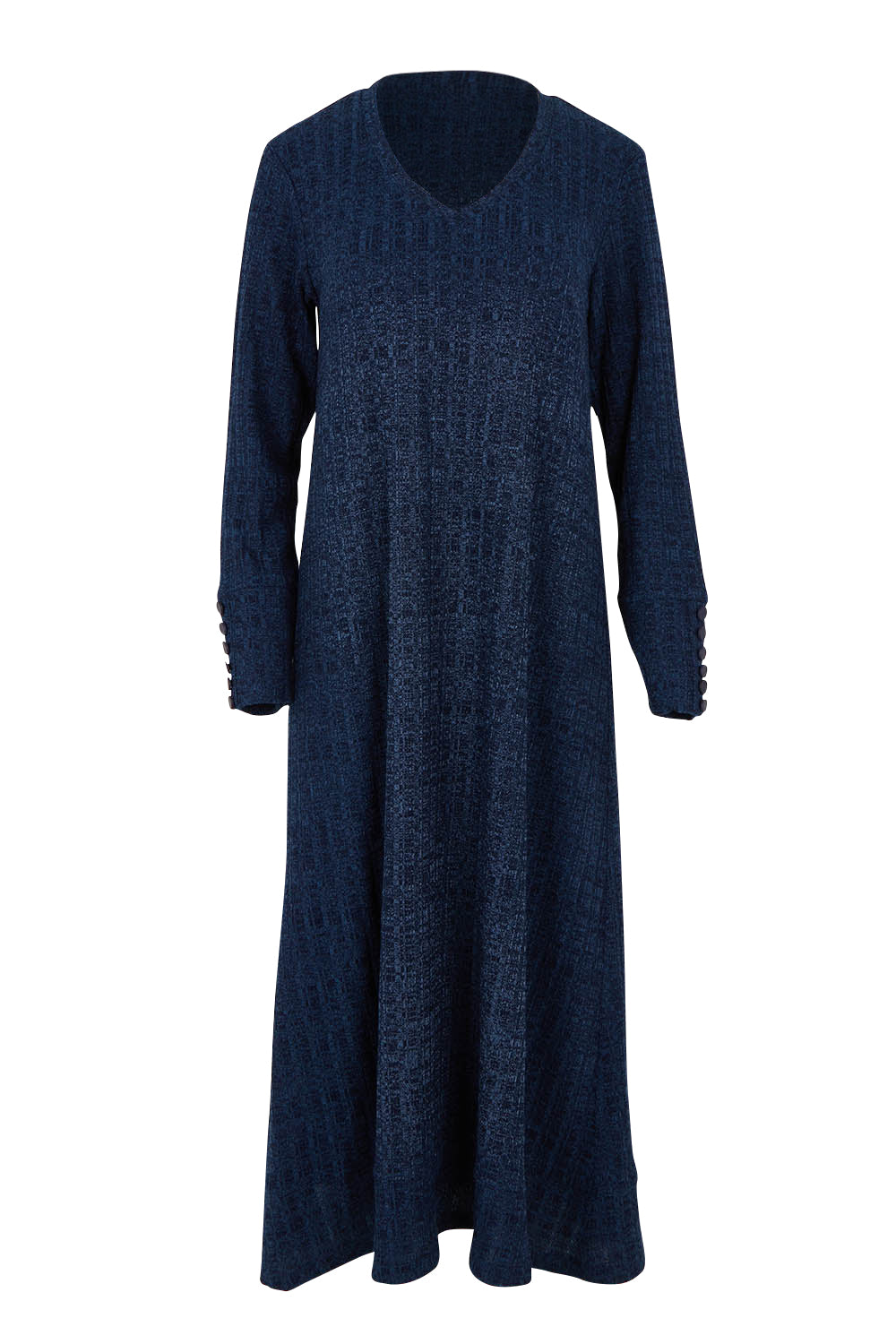 Product shot of the Knit Core Dress in colour Navy (Blue), from the front