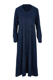 Product shot of the Knit Core Dress in colour Navy (Blue), from the front