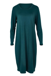 Product shot of the Bamboo Dress in colour Forest (Green), from the front