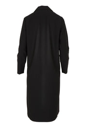 Product shot of the Fluid Longline Jacket in colour Black (Black), from the back