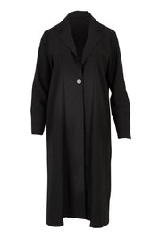 Product shot of the Fluid Longline Jacket in colour Black (Black), from the front
