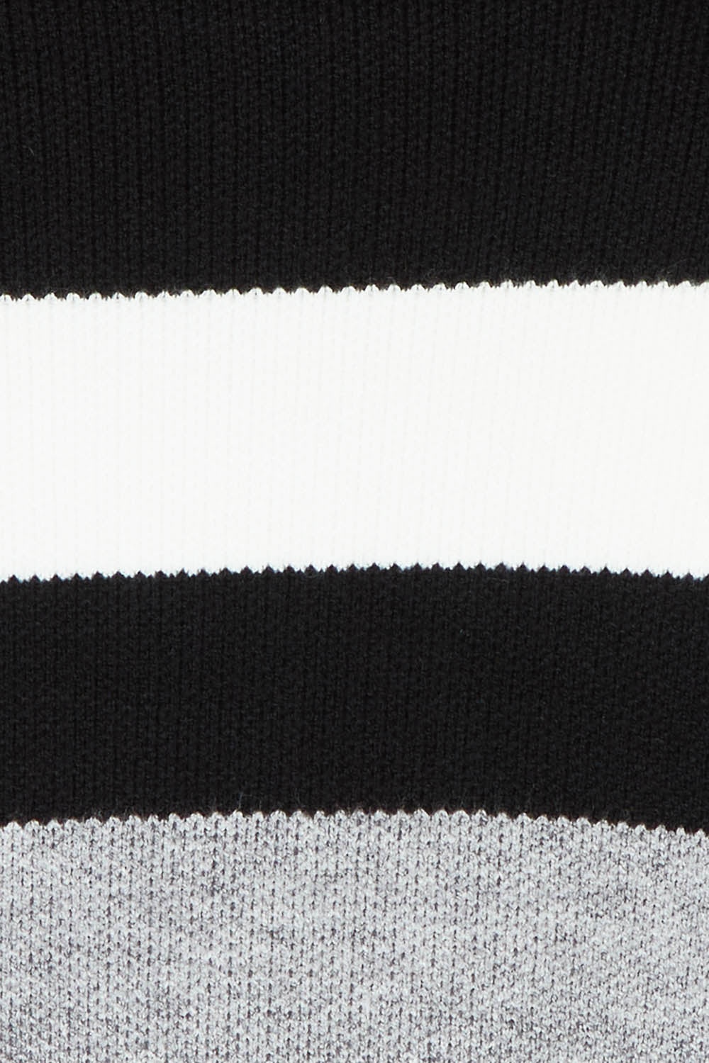Product shot of the Stripe Polo Knit Pullover in colour Char (Grey), detail