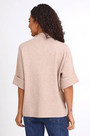 Polo Tunic Knit Jumper – Beige