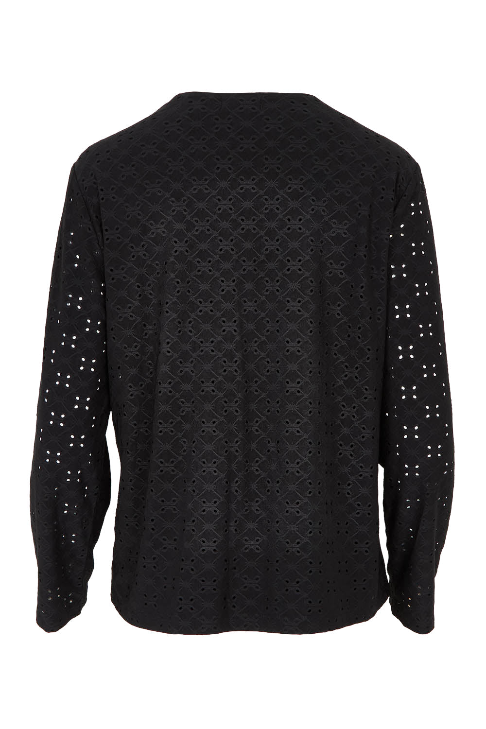 Preloved Lace Broderie Top - Black