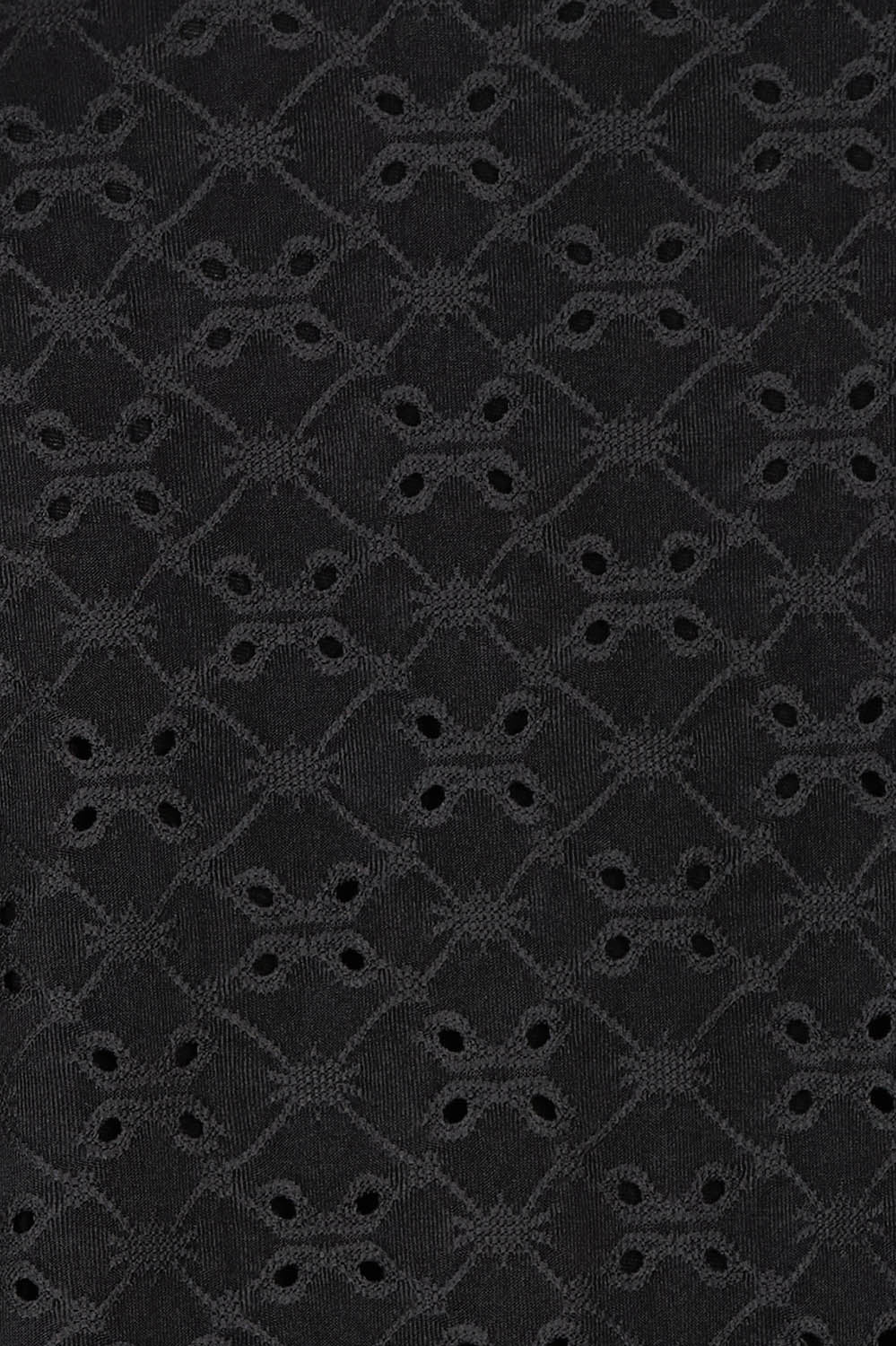 Product shot of the Lace Broderie Top in colour Black (Black), detail