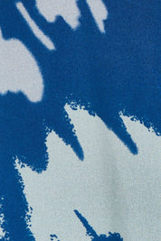 Product shot of the Abstract Shirt in colour Blueprint (Blue), detail