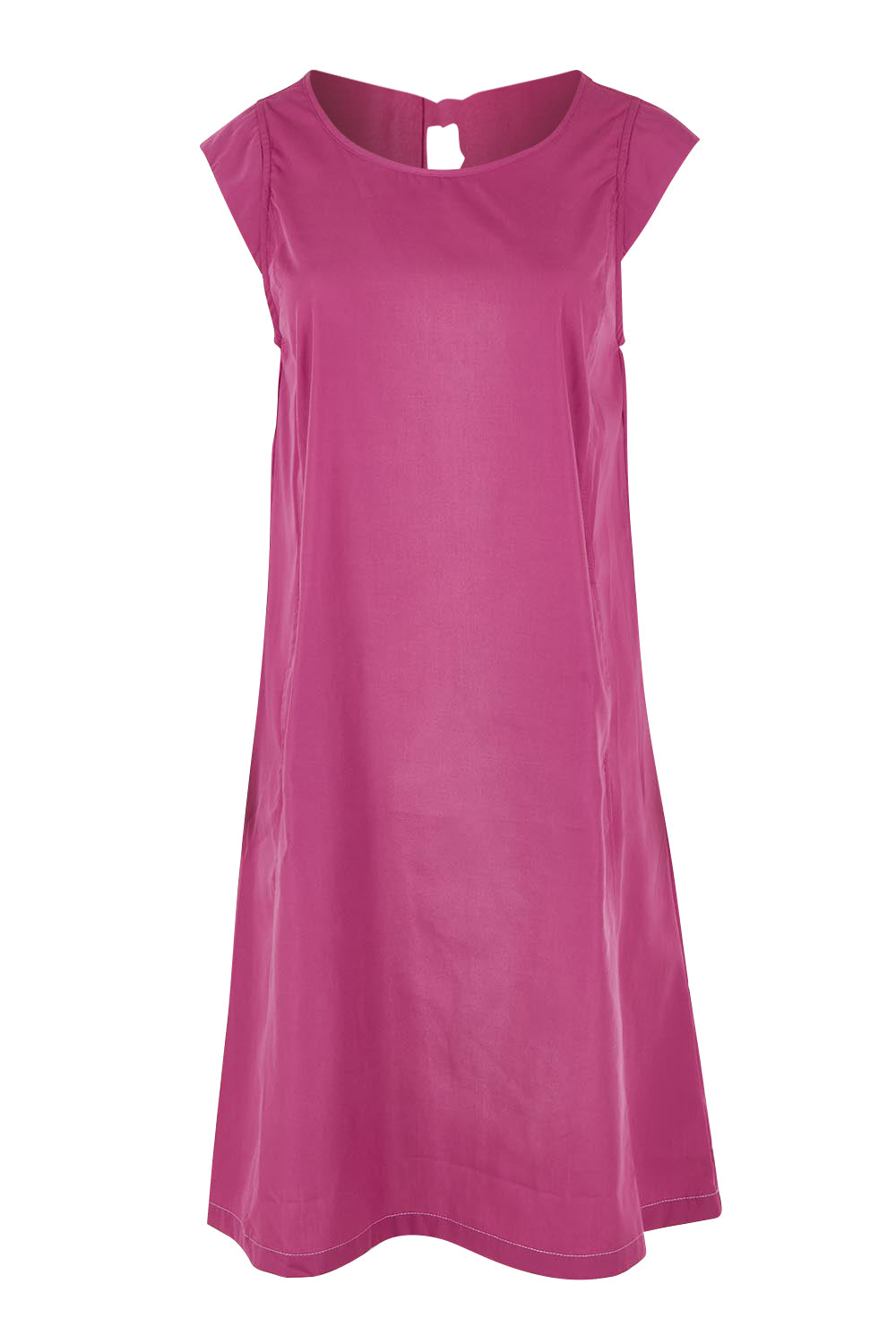Product shot of the Get Smart Cotton Blend Dress in colour Berry (Pink), from the front