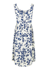 Product shot of the Oakley Dress in colour Blue (Blue), from the back