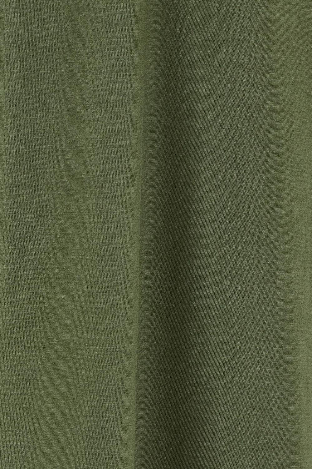 Product shot of the Short Sleeve Contrast Dress in colour Khaki (Green), detail