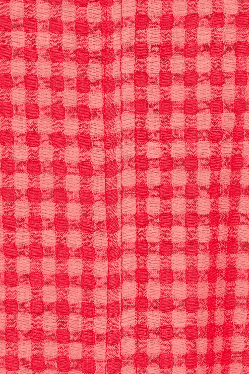 Product shot of the Victoria Textured Cotton Blend Top in colour Coral (Pink), detail