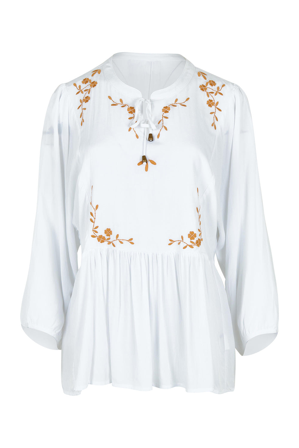 Product shot of the Bombay Beauty Top in colour White (White), from the front