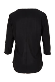 Product shot of the Ring Top in colour Black (Black), from the back