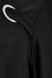 Product shot of the Ring Top in colour Black (Black), detail