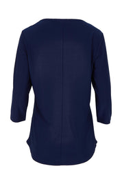 Product shot of the Ring Top in colour Navy (Blue), from the back
