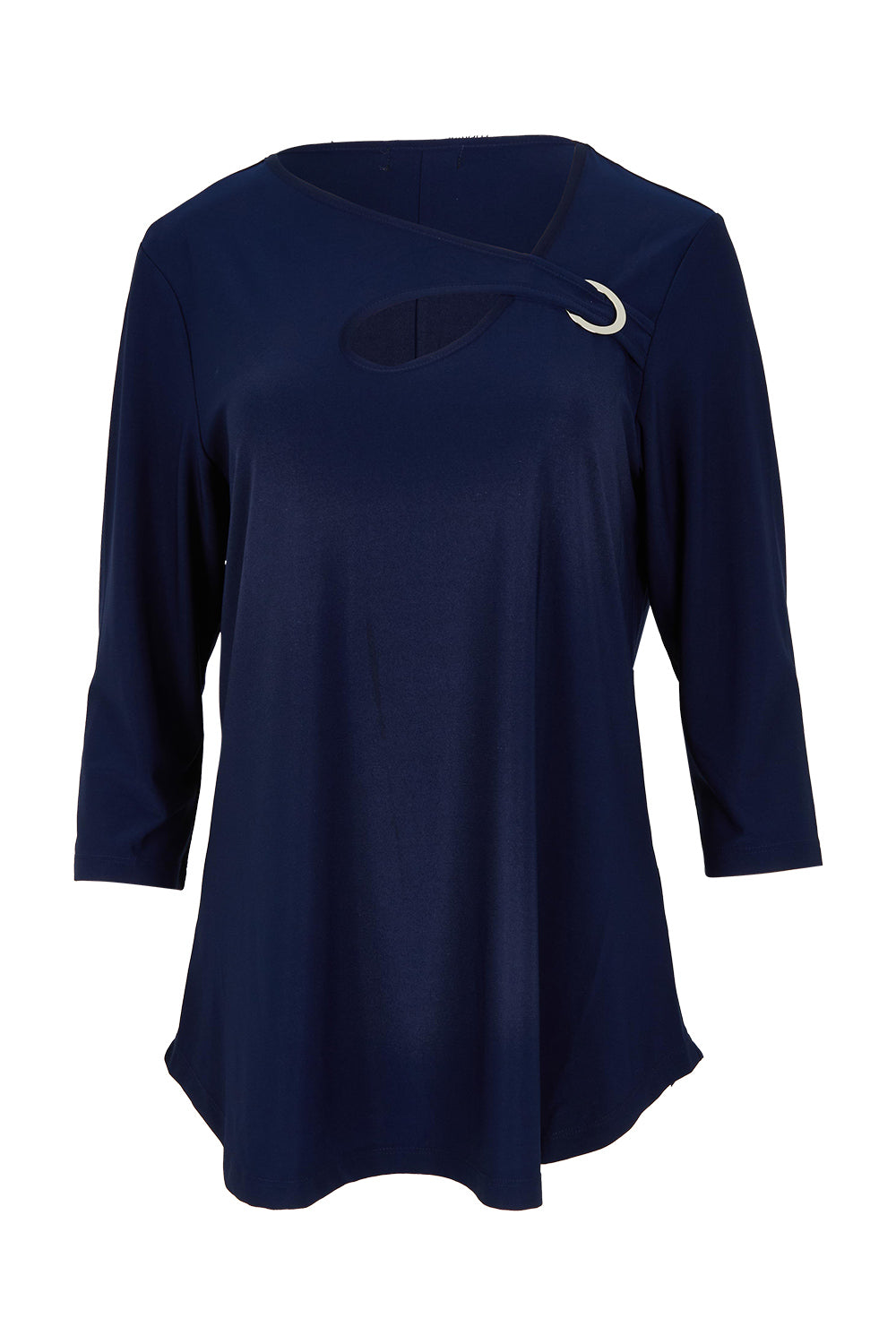 Product shot of the Ring Top in colour Navy (Blue), from the front
