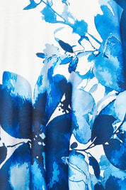 Product shot of the Blue Beauty Tee in colour Blue (White), detail