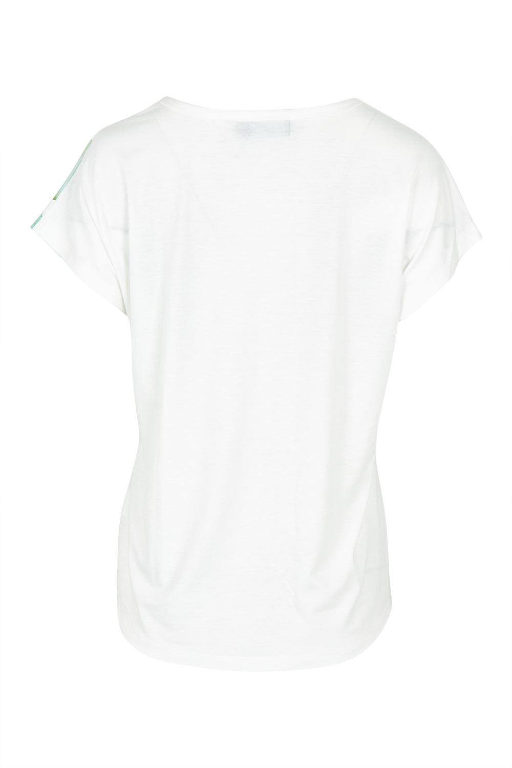Product shot of the Green Goddess Scoop Tee in colour Green (Green), from the back
