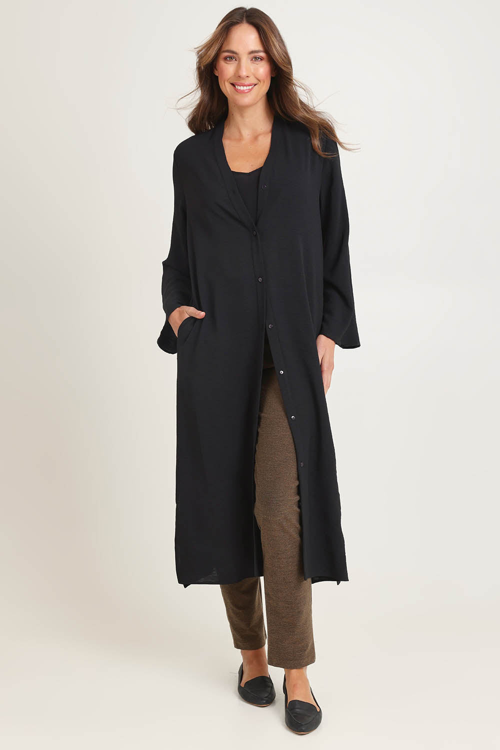 Venus Duster Jacket – Black